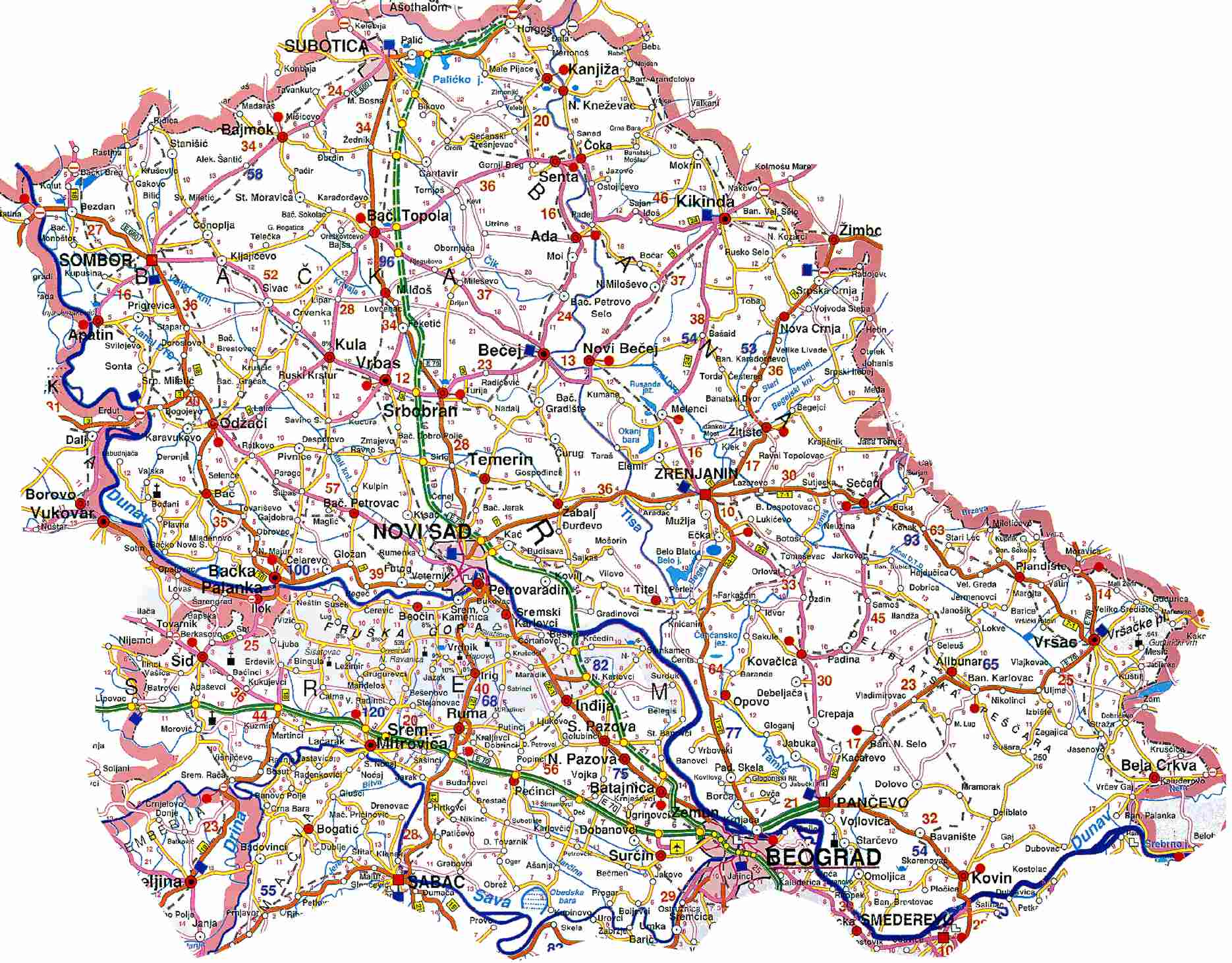 Vojvodina road map